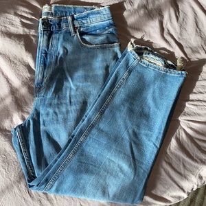 A&F Curve Love Ankle Straight Ultra High Rise Jeans